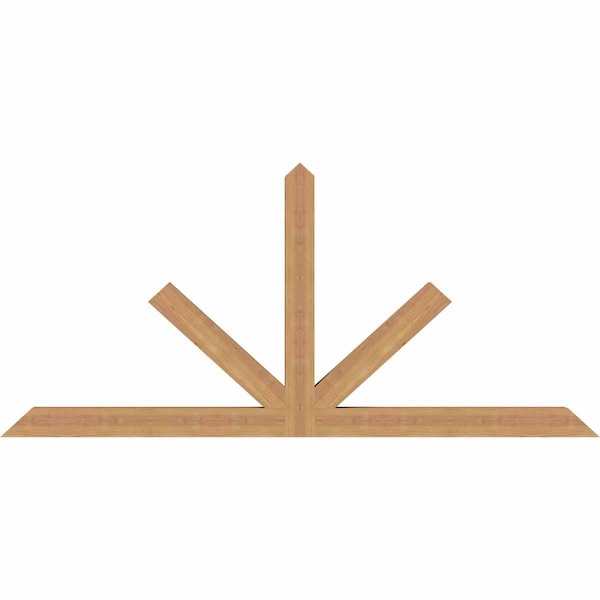 Ekena Millwork Saratoga Timber Gable Bracket, Western Red Cedar, 72"W x 33"H x 3 1/2"D x 3 1/2"F, 11/12 Pitch GBW072X33X0404SAR00SWR - main